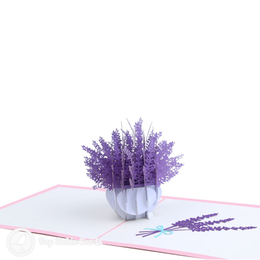 Gorgeous Purple Lavender 3D Pop Up Card