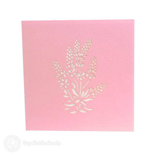 Gorgeous Purple Lavender 3D Pop Up Card