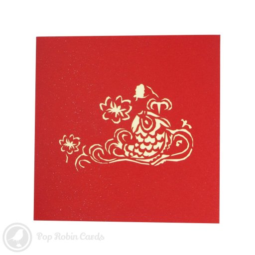 Leaping Fish 3D Pop-Up Greeting Card