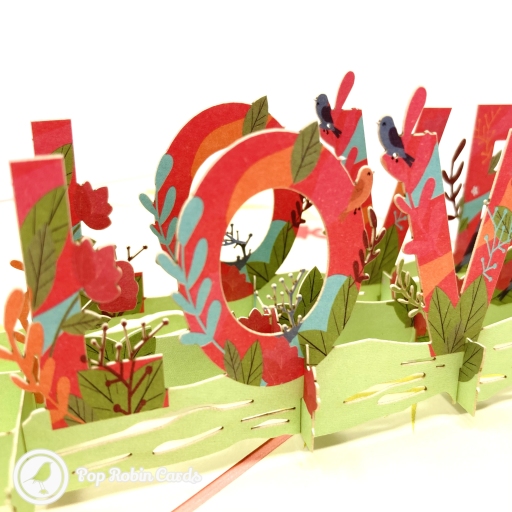 Love Meadow 3D Handmade Pop Up Card