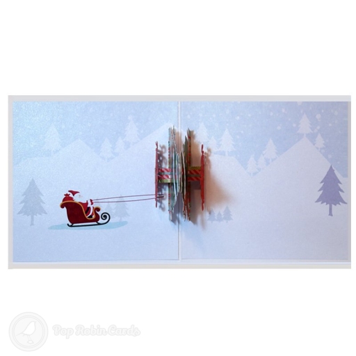 Merry Christmas Prancing Reindeer And Christmas Tree 3D Pop Up Card