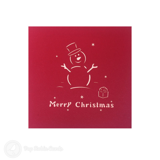 Merry Christmas Snowman 3D Pop Up Card