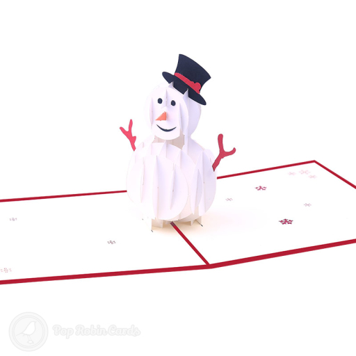 Merry Christmas Snowman 3D Pop Up Card