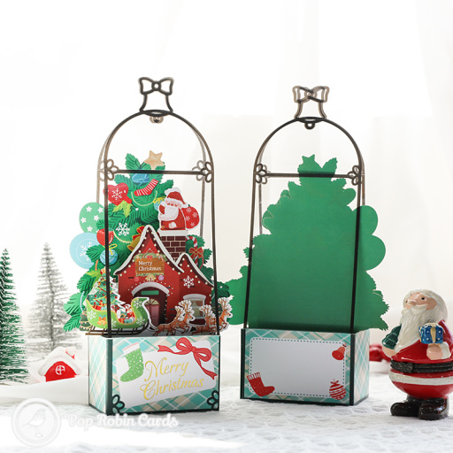 Merry Christmas Window Scene 3D Pop Up Card