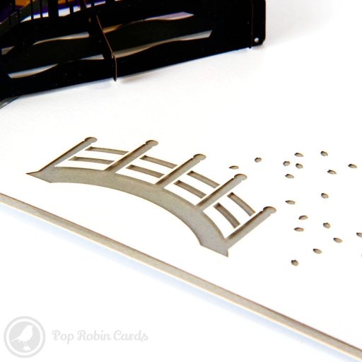 Moon Night Romantic 3D Pop-Up  Greeting Card