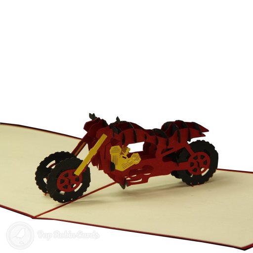 Motorcycle 3D Handmade Pop-Up Card