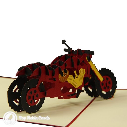 Motorcycle 3D Handmade Pop-Up Card