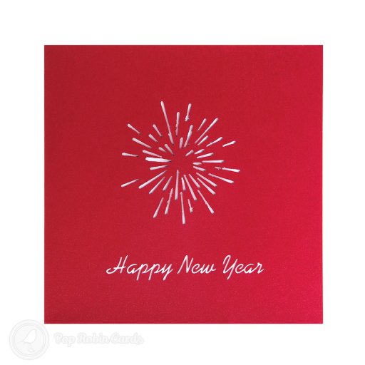 New Year's Eve Fireworks Starburst Handmade 3D Pop-Up Card