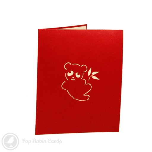 Panda 3D Pop-UP Greetings Card