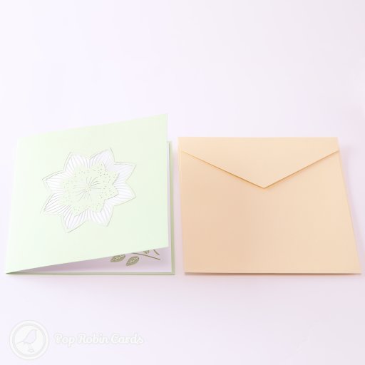 Pastel Crocus Flowers 3D Handmade Pop-Up Card