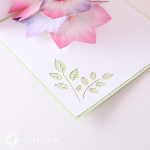 Pastel Crocus Flowers 3D Handmade Pop-Up Card