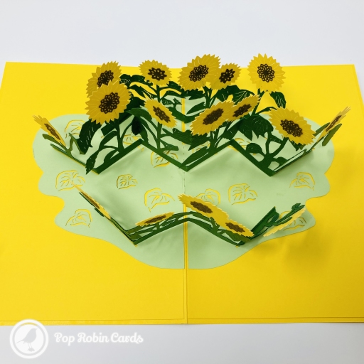Patch Of Sunflowers Handmade 3D Pop Up Card