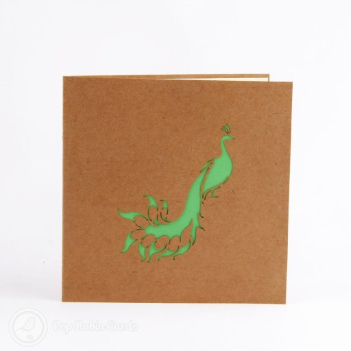 Peacock 3D Pop-Up Greetings Card