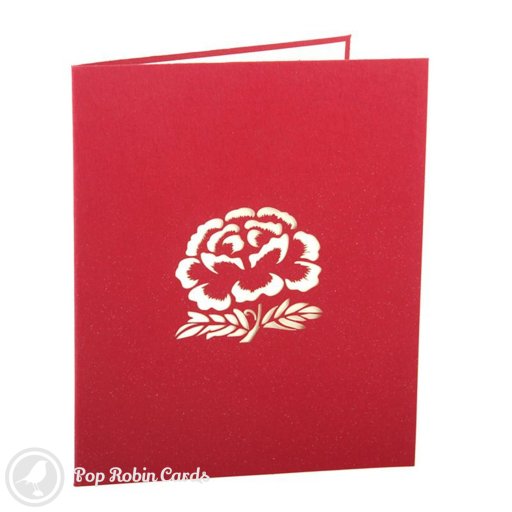 Peony Flower 3D Pop-up Greetings Card