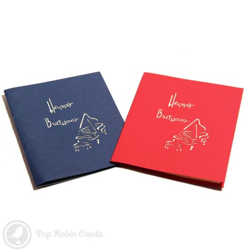 Piano 3D Pop-Up Birthday Card