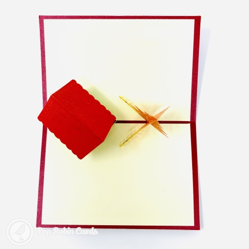 Pine Tree & Snow Lodge Handmade 3D Pop Up Card
