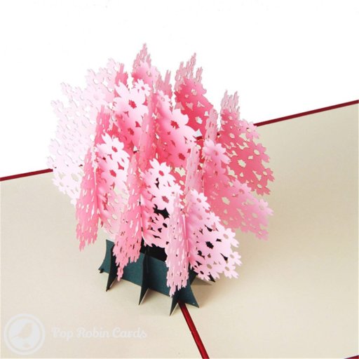 Pink Blossom 3D Pop-Up Greetings Card