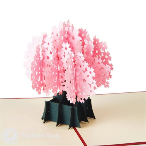 Pink Blossom 3D Pop-Up Greetings Card