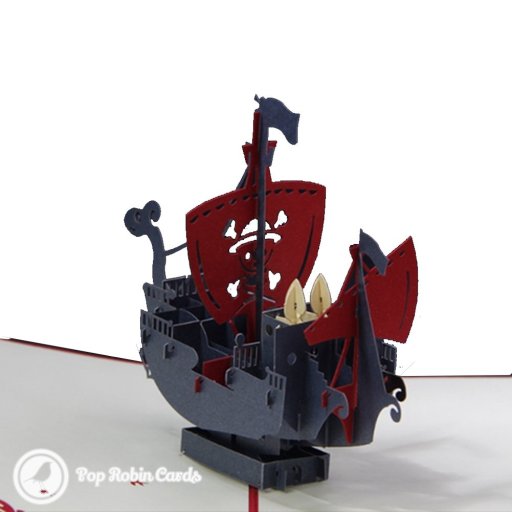 Pirate Ship 3D Pop Up Greetings Card