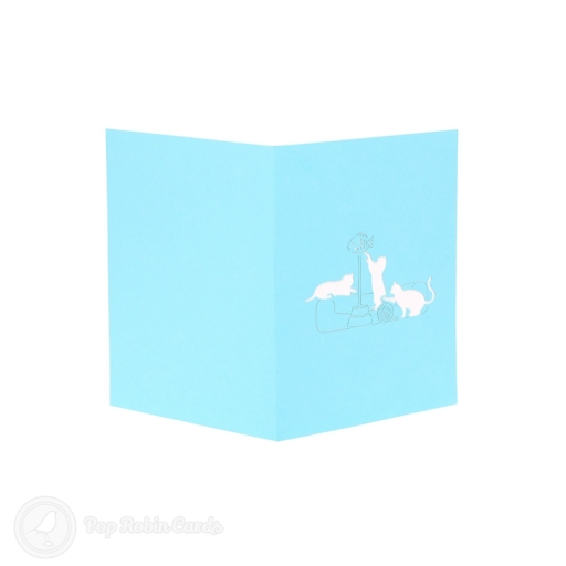 Playful Cats 3D Pop Up Handmade Card