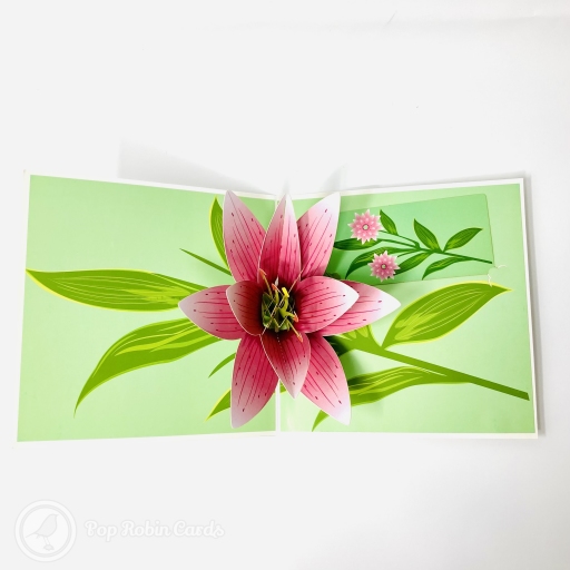 Pretty Lily 3D Handmade Pop Up Card