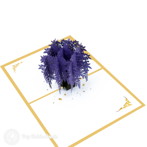 Purple Wisteria Tree 3D Pop Up Handmade Card