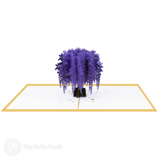 Purple Wisteria Tree 3D Pop Up Handmade Card