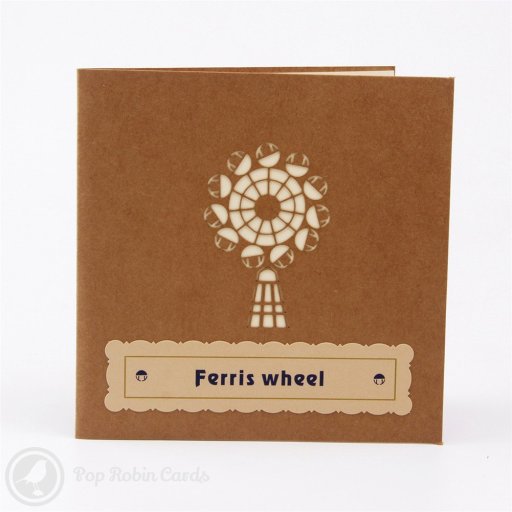 Red Ferris Wheel 3D Pop-Up Greetings Card