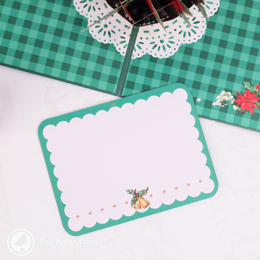 Red & Green Christmas Bouquet 3D Pop Up Card