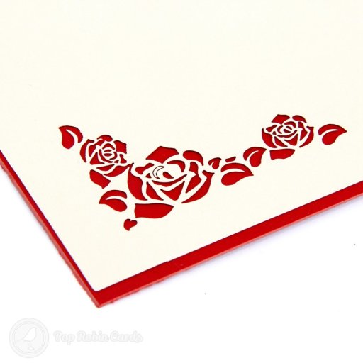 Red Rose 3D Pop-Up Greetings Card