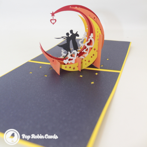 Romantic Couple Dancing On The Moon