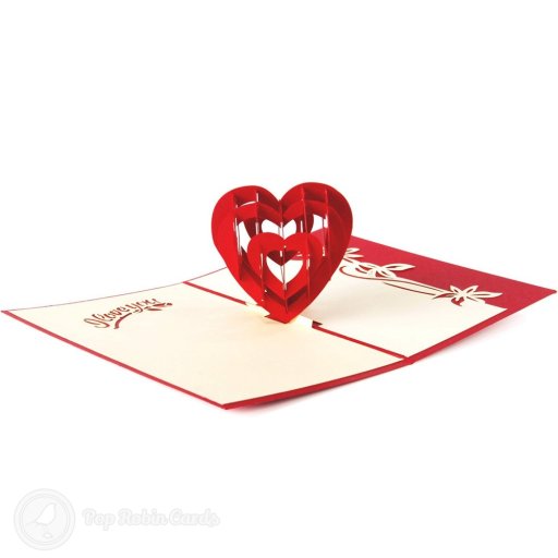 Romantic Heart 3D Pop-Up Card