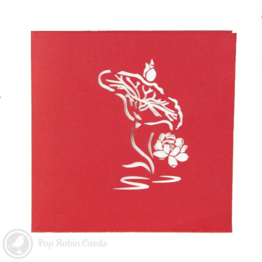 Sacred Lotus 3D Pop-Up Greetings Card