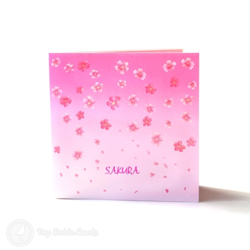 Sakura Japanese Cherry Blossom Handmade 3D Pop Up Card