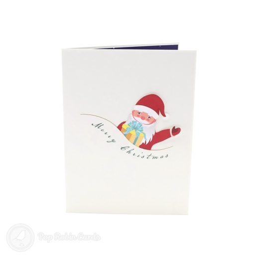 Santa In Chimney 3D Handmade Pop Up Card