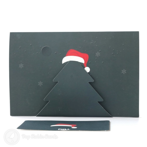 Santa In Christmas Eve Moonlight 3D Pop-Up Christmas Card
