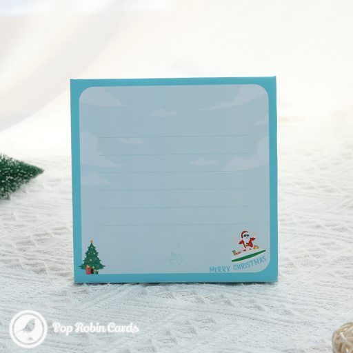 Santa Surfing In The Sun 3D Pop Up Small Christmas Card