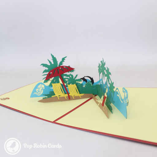 Seaside Beach Holiday 3D Pop Up Card