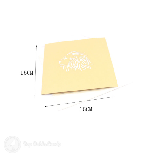 Lion Roaring On Rock 3D Pop Up Card