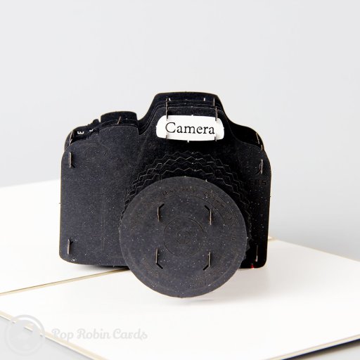 SLR Camera 3D Pop-Up Greetings Card