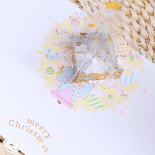 Snowflake Christmas Tree 3D Handmade Pop Up Card