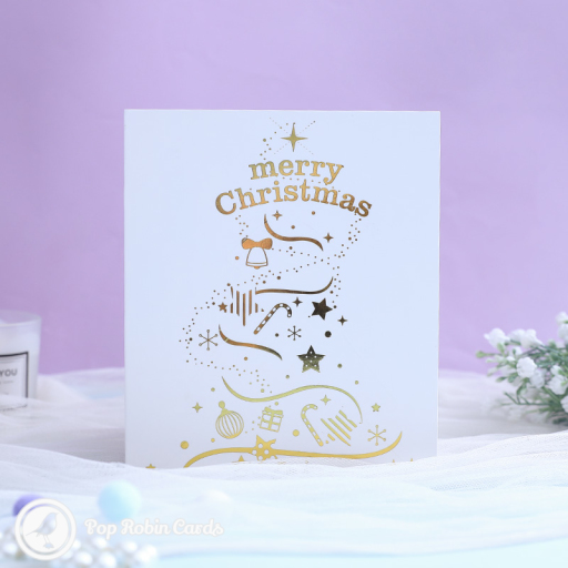 Snowflake Christmas Tree 3D Handmade Pop Up Card