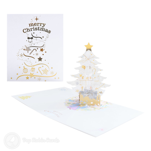Snowflake Christmas Tree 3D Handmade Pop Up Card