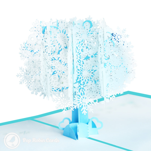 Snowflake Tree Handmade 3D Pop Up Card