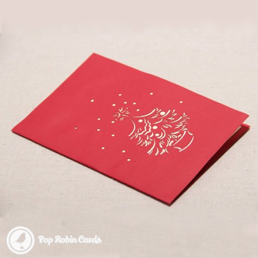 Snowman And Star Handmade 3D Pop-Up Card
