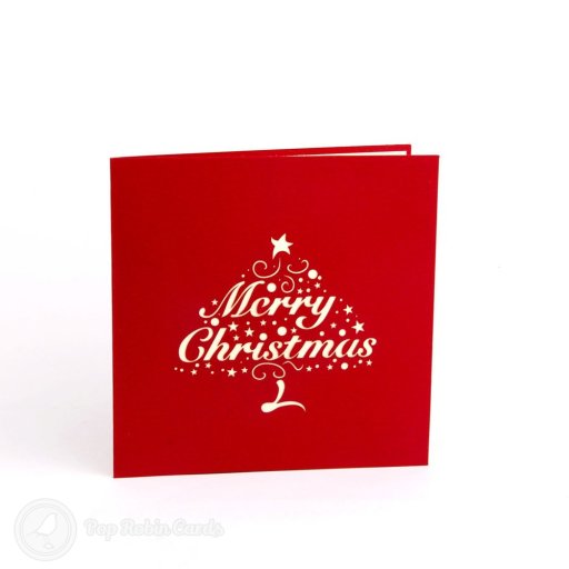 Snowman & Christmas tree & Presents 3D Pop-Up Greeting Card