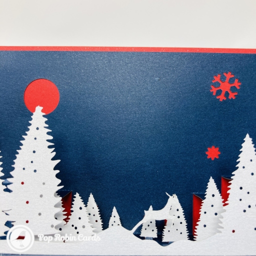 Snowy Forest At Night 3D Handmade Card