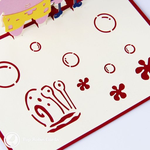 Spongebob Square Pants And Patrick Handmade 3D Pop-Up Card