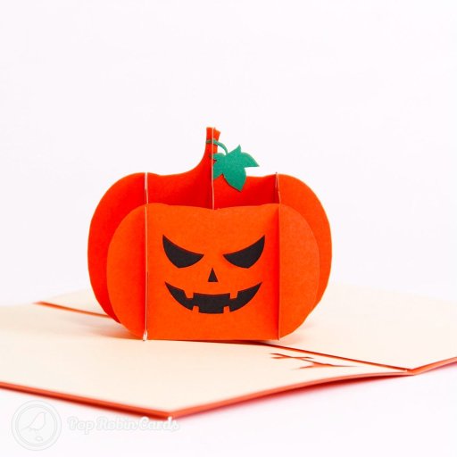 Spooky Halloween Pumpkin 3D Handmade Pop-Up Card