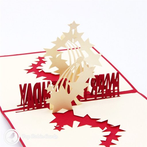 Star Burst Handmade 3D Pop-Up Birthday Card